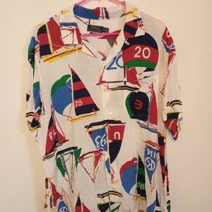 POLO RALPH LAUREN NAUTICAL VACATION SHIRT SAIL